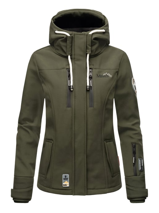 Marikoo Damen Softshelljacke – Kleine Zicke, warm mit Kapuze & Fleecefutter - Image 2