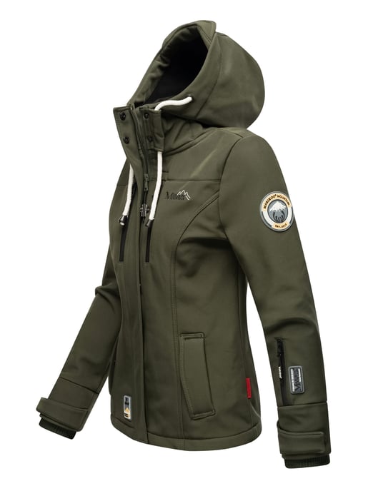 Marikoo Damen Softshelljacke – Kleine Zicke, warm mit Kapuze & Fleecefutter - Image 3