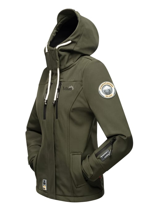 Marikoo Damen Softshelljacke – Kleine Zicke, warm mit Kapuze & Fleecefutter - Image 4