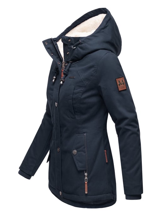 Marikoo Damen Winterjacke mit Teddyfell-Innenfutter & Kapuze - Image 2