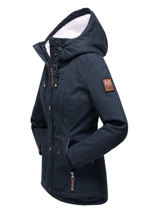 Marikoo Damen Winterjacke mit Teddyfell-Innenfutter & Kapuze - Image 4