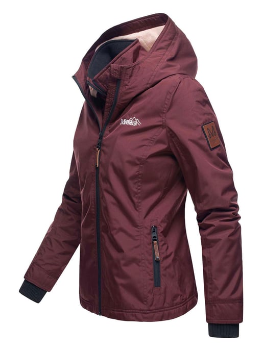 Marikoo Damen Übergangsjacke Erdbeere mit Doppelkragen & Fleece-Innenfutter - Image 2