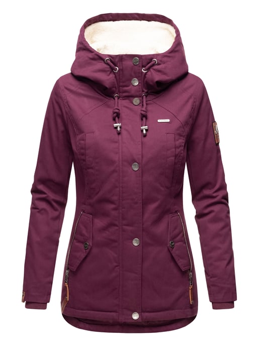 Marikoo Damen Winterjacke mit Teddyfell-Innenfutter & Kapuze - Image 2