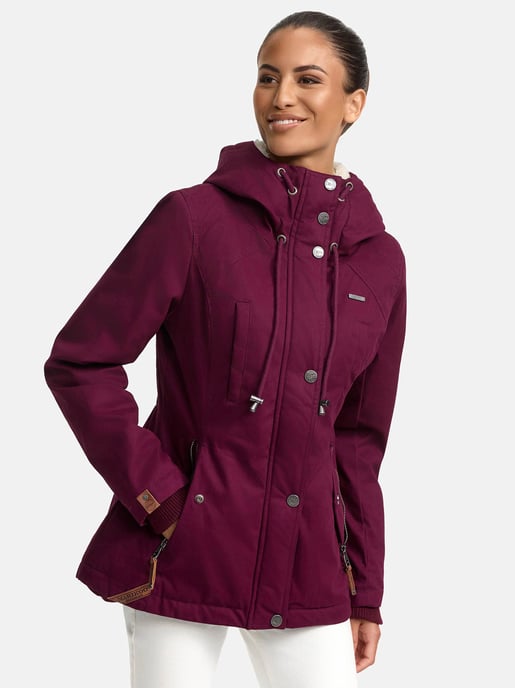 Marikoo Damen Winterjacke mit Teddyfell-Innenfutter & Kapuze - Image 5