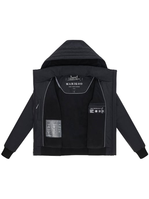 Marikoo Damen Winterjacke Mooni 16 im sportlichen Bomber-Stil mit Kapuze - Image 4