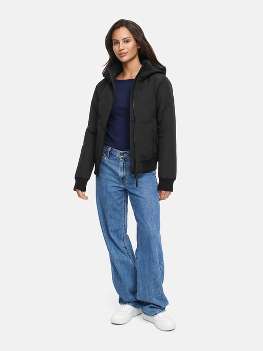 Marikoo Damen Winterjacke Mooni 16 im sportlichen Bomber-Stil mit Kapuze - Image 6