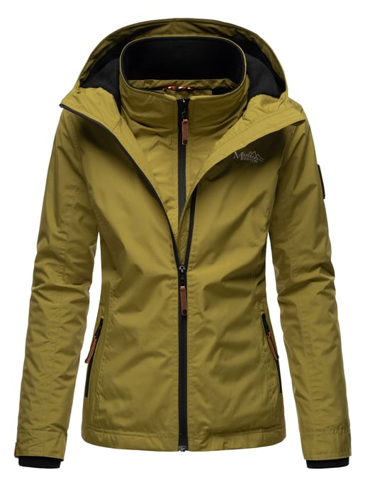 Marikoo Damen Übergangsjacke Erdbeere mit Doppelkragen & Fleece-Innenfutter - Image 2