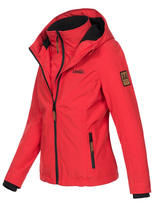 Marikoo Damen Übergangsjacke Erdbeere mit Doppelkragen & Fleece-Innenfutter - Image 2