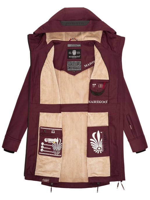 Marikoo Damen Softshelljacke – Racquellee mit Kapuze & Fleecefutter - Image 6