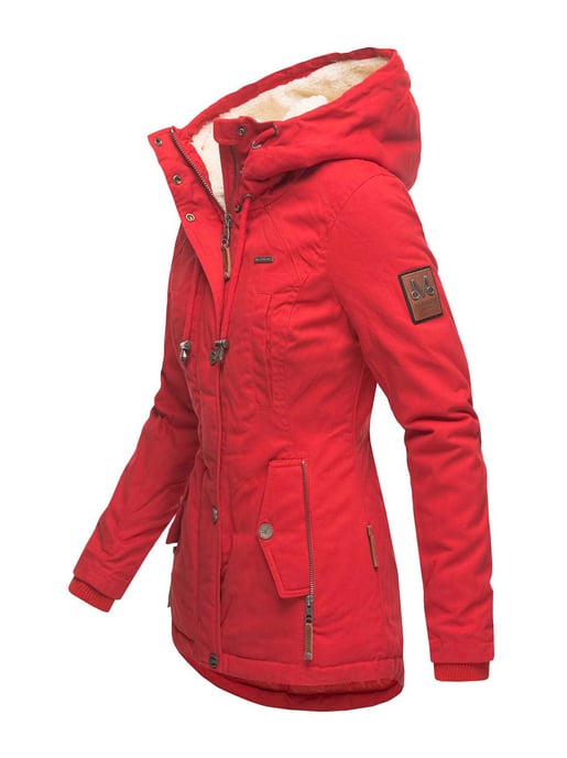 Marikoo Damen Winterjacke mit Teddyfell-Innenfutter & Kapuze - Image 2