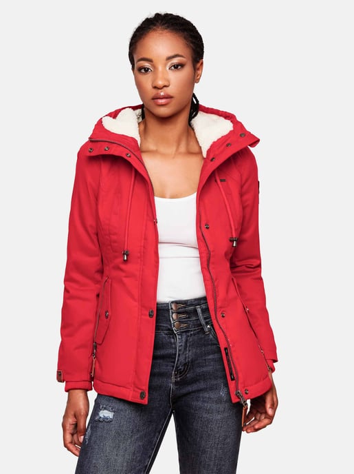 Marikoo Damen Winterjacke mit Teddyfell-Innenfutter & Kapuze - Image 5