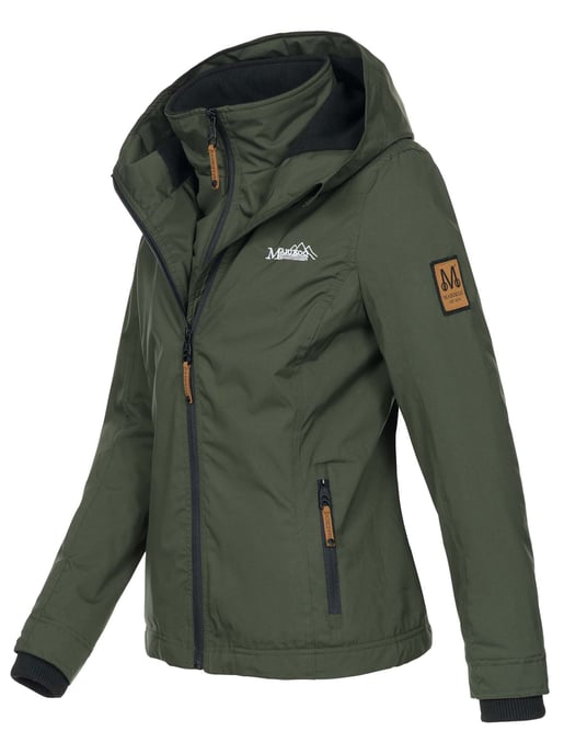 Marikoo Damen Übergangsjacke Erdbeere mit Doppelkragen & Fleece-Innenfutter - Image 2