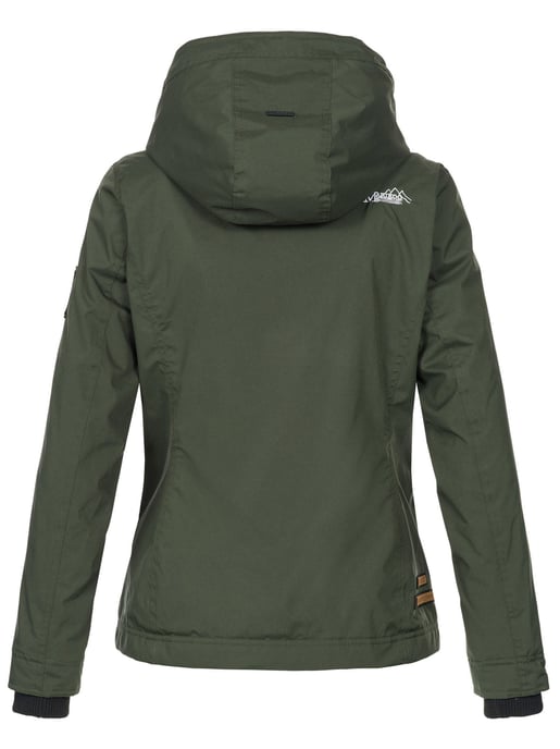 Marikoo Damen Übergangsjacke Erdbeere mit Doppelkragen & Fleece-Innenfutter - Image 3
