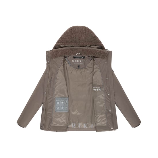Marikoo Damen Winterjacke Sheeta mit Teddyfleece & Kapuze - Image 4