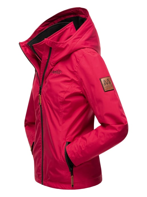 Marikoo Damen Übergangsjacke Erdbeere mit Doppelkragen & Fleece-Innenfutter - Image 4