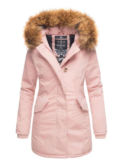 Marikoo Damen Winter Parka mit abnehmbarem Kunstfellkragen & Kapuze - Image 1