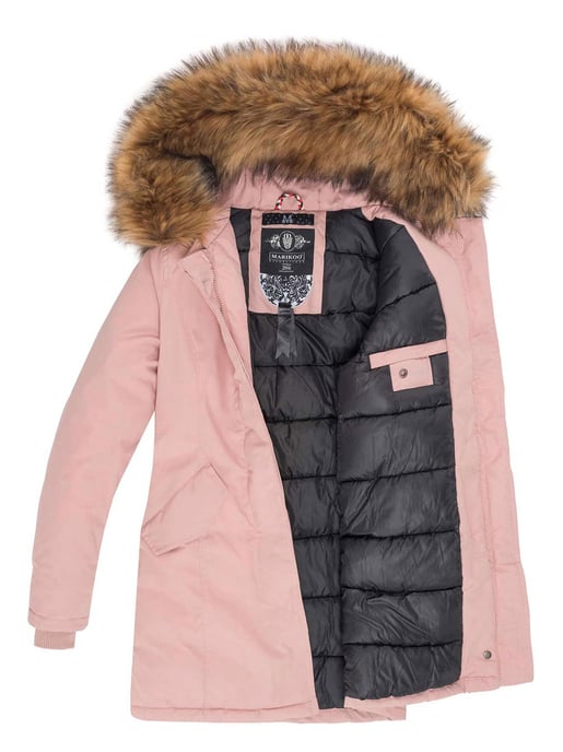 Marikoo Damen Winter Parka mit abnehmbarem Kunstfellkragen & Kapuze - Image 4