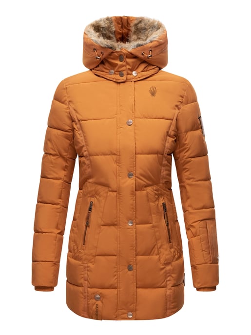 Marikoo Damen Winterjacke mit Kapuze & Kunstfell-Innenfutter - Image 2