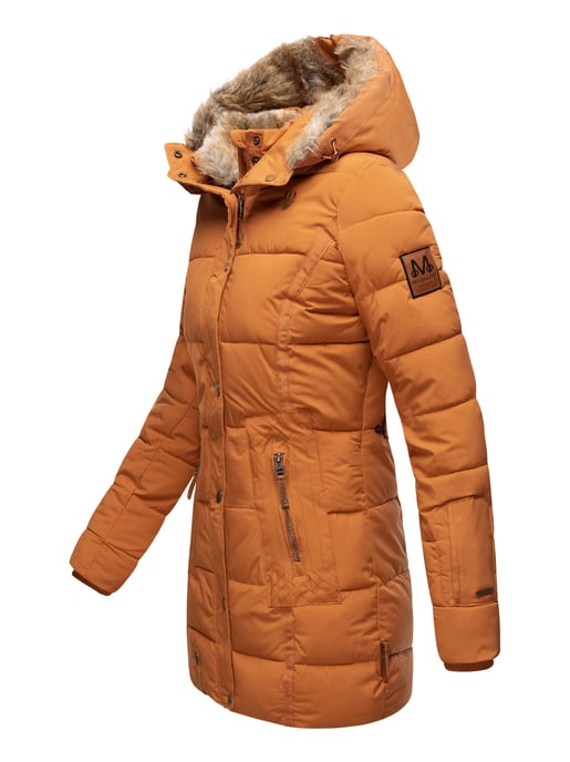 Marikoo Damen Winterjacke mit Kapuze & Kunstfell-Innenfutter - Image 3