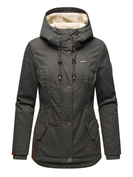 Marikoo Damen Winterjacke mit Teddyfell-Innenfutter & Kapuze - Image 2