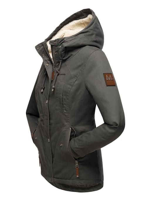 Marikoo Damen Winterjacke mit Teddyfell-Innenfutter & Kapuze - Image 4