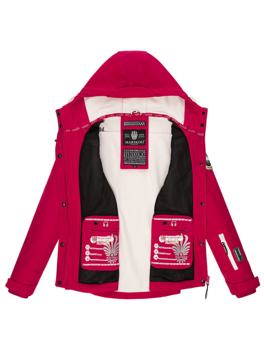 Marikoo Damen Softshelljacke – Kleine Zicke, warm mit Kapuze & Fleecefutter - Image 6