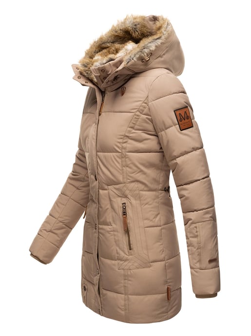 Marikoo Damen Winterjacke mit Kapuze & Kunstfell-Innenfutter - Image 3