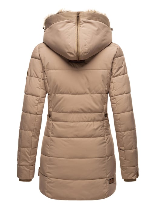 Marikoo Damen Winterjacke mit Kapuze & Kunstfell-Innenfutter - Image 4