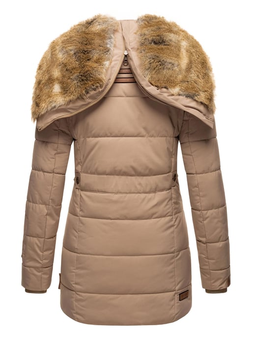 Marikoo Damen Winterjacke mit Kapuze & Kunstfell-Innenfutter - Image 5
