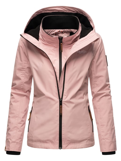 Marikoo Damen Übergangsjacke Erdbeere mit Doppelkragen & Fleece-Innenfutter - Image 2