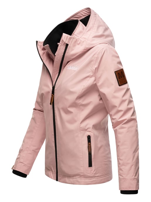 Marikoo Damen Übergangsjacke Erdbeere mit Doppelkragen & Fleece-Innenfutter - Image 4