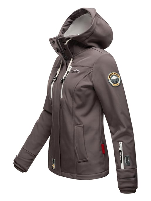 Marikoo Damen Softshelljacke – Kleine Zicke, warm mit Kapuze & Fleecefutter - Image 3