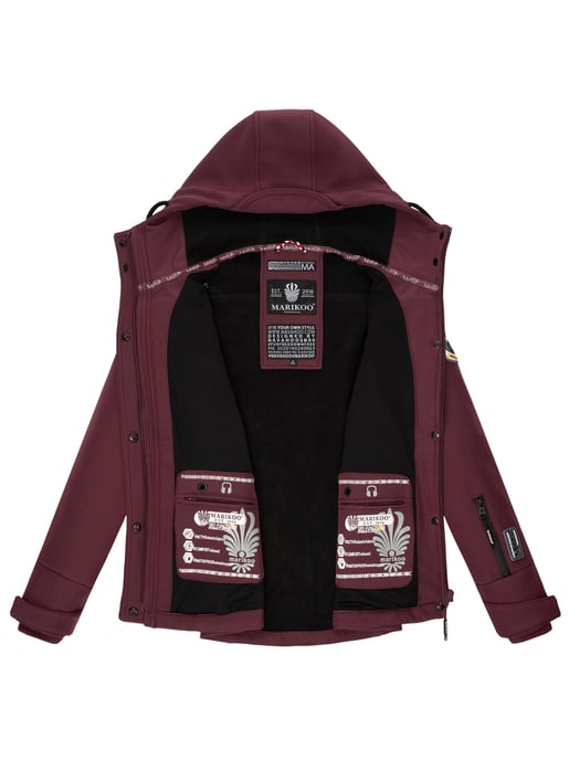 Marikoo Damen Softshelljacke – Kleine Zicke, warm mit Kapuze & Fleecefutter - Image 6