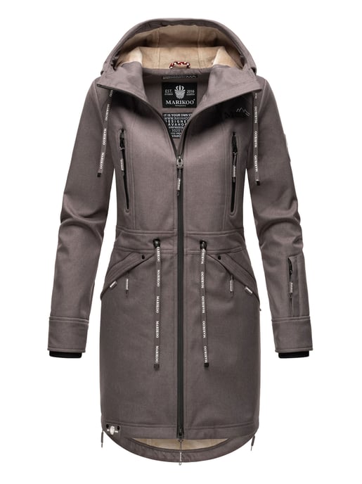 Marikoo Damen Softshelljacke – Racquellee mit Kapuze & Fleecefutter - Image 1