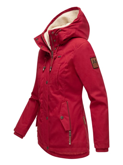 Marikoo Damen Winterjacke mit Teddyfell-Innenfutter & Kapuze - Image 3