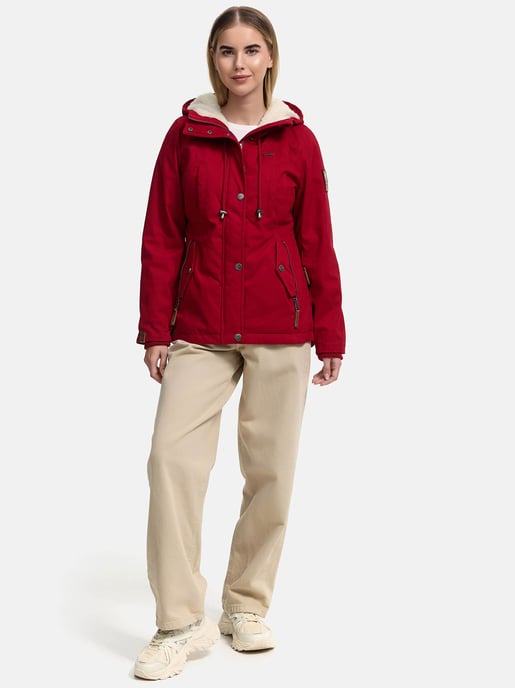 Marikoo Damen Winterjacke mit Teddyfell-Innenfutter & Kapuze - Image 5