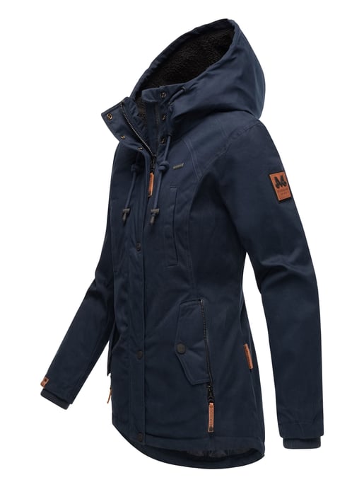 Marikoo Damen Winterjacke mit Teddyfell-Innenfutter & Kapuze - Image 3