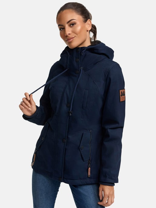 Marikoo Damen Winterjacke mit Teddyfell-Innenfutter & Kapuze - Image 5
