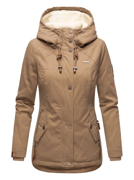 Marikoo Damen Winterjacke mit Teddyfell-Innenfutter & Kapuze - Image 2