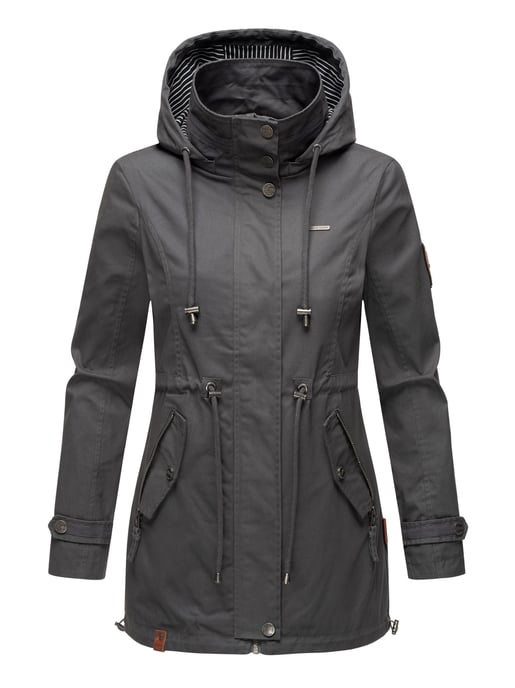 Marikoo leichte Damen Übergangsjacke mit abnehmbarer Kapuze - Image 2