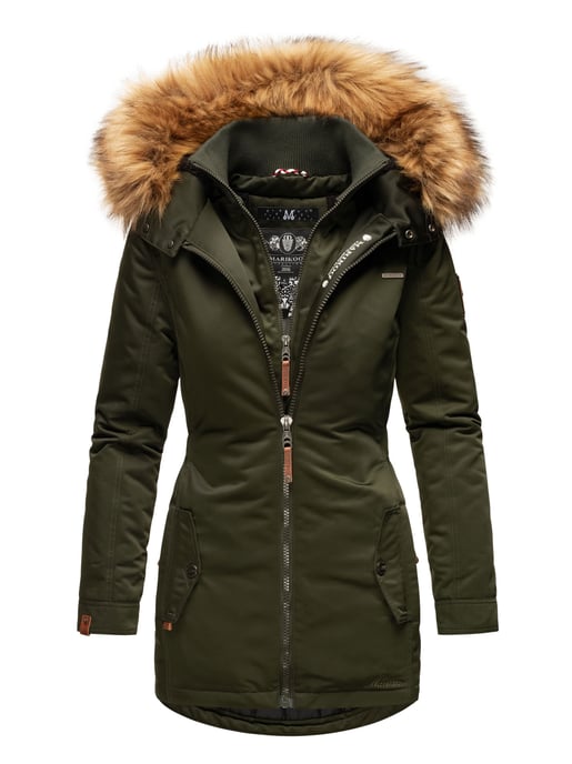 Marikoo Damen Winterjacke – Sanakoo, warm mit abnehmbarem Fellkragen - Image 1
