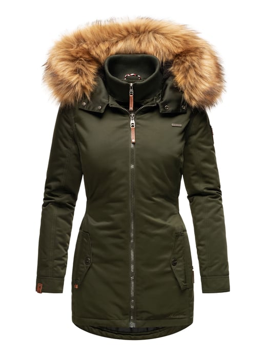 Marikoo Damen Winterjacke – Sanakoo, warm mit abnehmbarem Fellkragen - Image 2