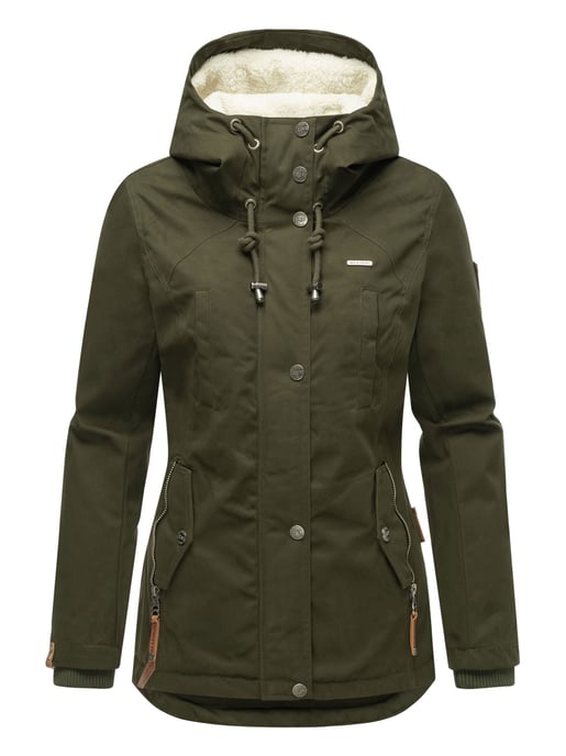 Marikoo Damen Winterjacke mit Teddyfell-Innenfutter & Kapuze - Image 2