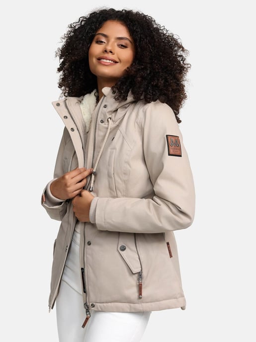 Marikoo Damen Winterjacke mit Teddyfell-Innenfutter & Kapuze - Image 5