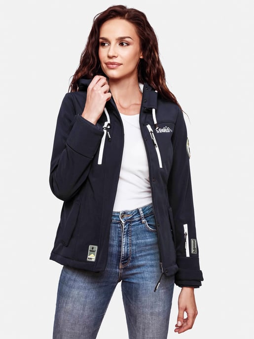 Marikoo Damen Softshelljacke – Kleine Zicke, warm mit Kapuze & Fleecefutter - Image 2