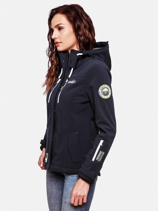 Marikoo Damen Softshelljacke – Kleine Zicke, warm mit Kapuze & Fleecefutter - Image 3
