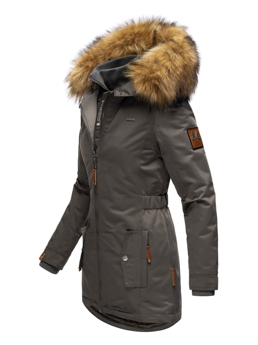 Marikoo Damen Winterjacke – Sanakoo, warm mit abnehmbarem Fellkragen - Image 3