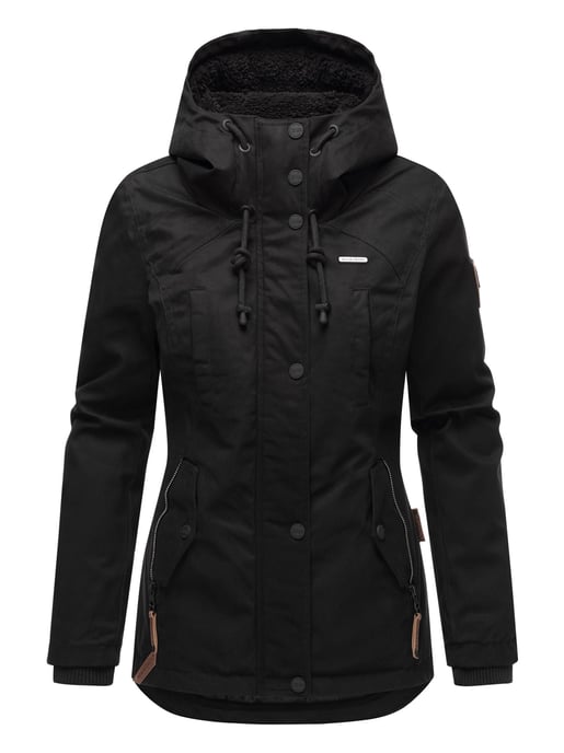 Marikoo Damen Winterjacke mit Teddyfell-Innenfutter & Kapuze - Image 2