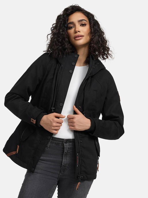 Marikoo Damen Winterjacke mit Teddyfell-Innenfutter & Kapuze - Image 5