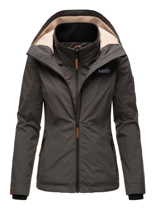 Marikoo Damen Übergangsjacke Erdbeere mit Doppelkragen & Fleece-Innenfutter - Image 2